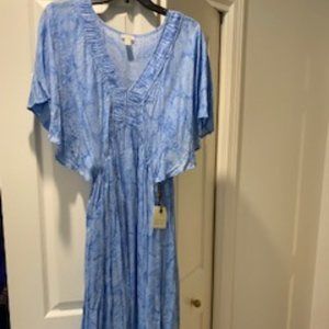 Hinge Blue Midi Dress- NWT